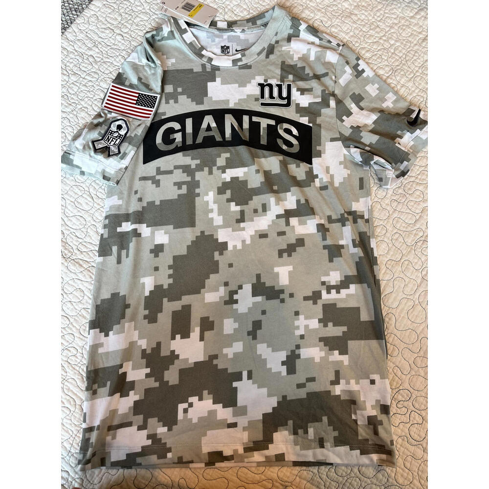 Nike New York Giants NFL Camo Salute‎ To Service T-Shirt Size Small #668